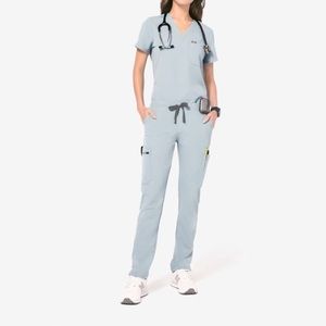 Figs Dusty Blue Yola pants size SP